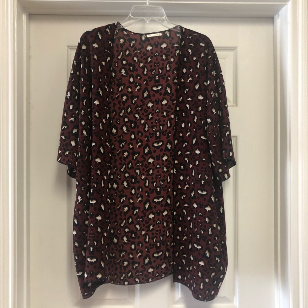 Leopard print kimono